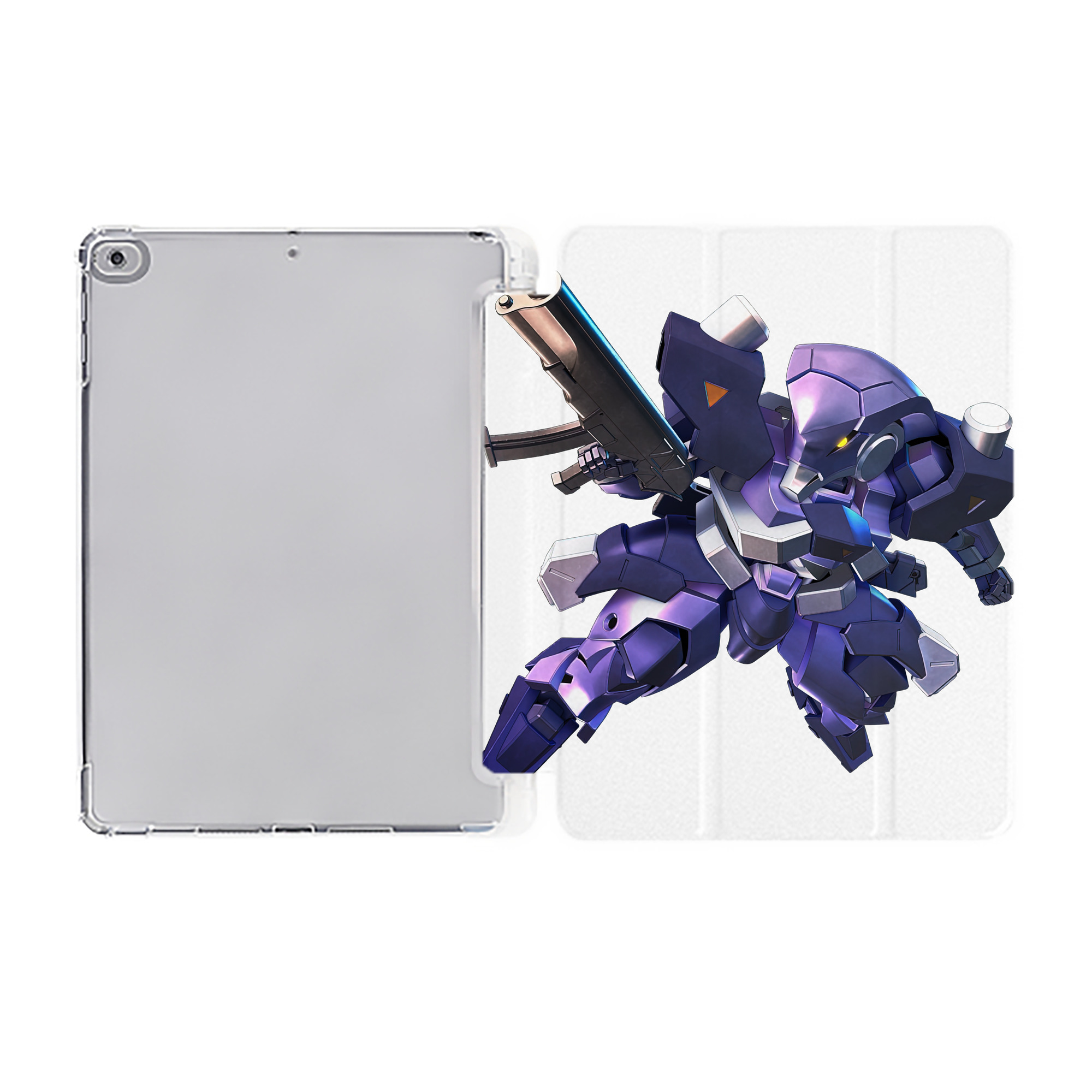 （画像用） 機動戦士ガンダム Mobile Suit Gundam IPad ケース ペン収納付き 三つ折りスタンド PUレザー×シリコン 対応機種9.5/10.5/10.9インチ